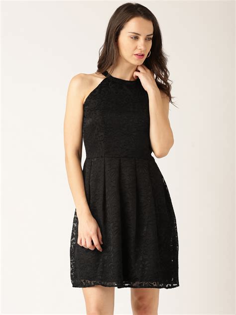 Buy DressBerry Women Black Fit & Flare Dress - Dresses for Women ...