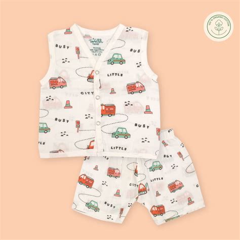 Traffic Town - Muslin Jabla and Shorts for Babies and Toddlers