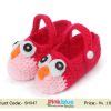 Buy Online White and Red Handmade Crochet Party Shoes for Infant Girls