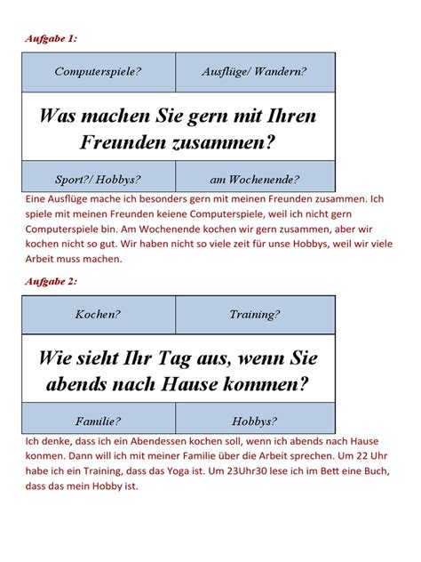 A1 Sprechen Teil 2 Practice 的图像结果