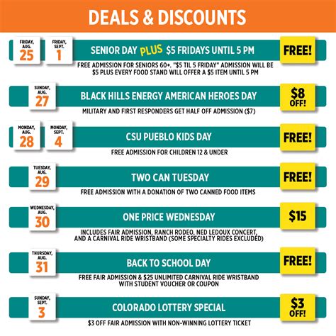 Deals and Discounts | Colorado State Fair & Rodeo