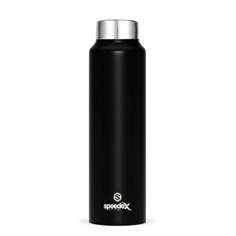 Speedex Stainless Steel Custom Black Water Bottle 1 Ltr with Steel Cap ...