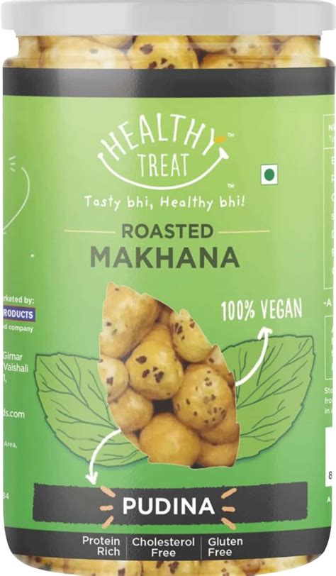 Buy HEALTHY TREAT ROASTED MAKHANA- PUDINA 140 GM (PACK OF 2 JARS-70 GM ...