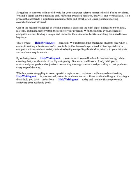 Image result for Computer Science Masters Thesis