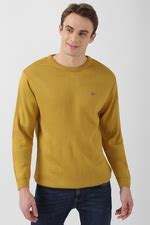 Buy Men Yellow Solid Round Crew Neck Sweater Online - 938207 | Peter ...