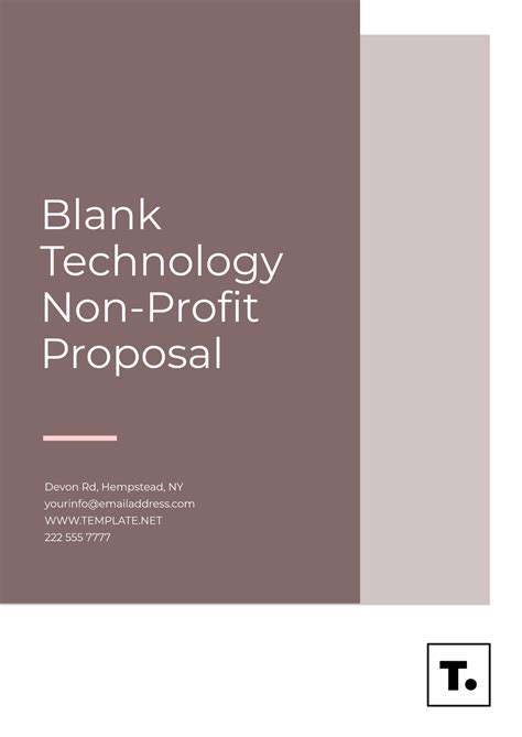 Free Non Profit Proposal Templates, Editable and Printable