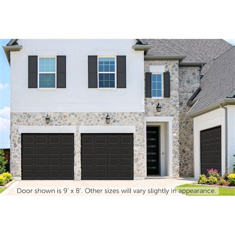 Wayne Dalton Classic Steel Model 8300 9-ft x 7-ft Insulated Black ...