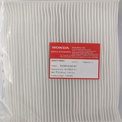 Honda Civic, CRV New AC Filter - 80291T7MH01 Honda – Motorparts Junction