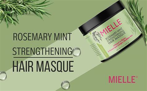 MIELLE Rosemary Mint Strengthening Hair Masque, Essential Oil & Biotin ...