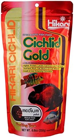 Hikari 8.8-Ounce Cichlid Gold Floating Pellets for Young Adult Fish ...