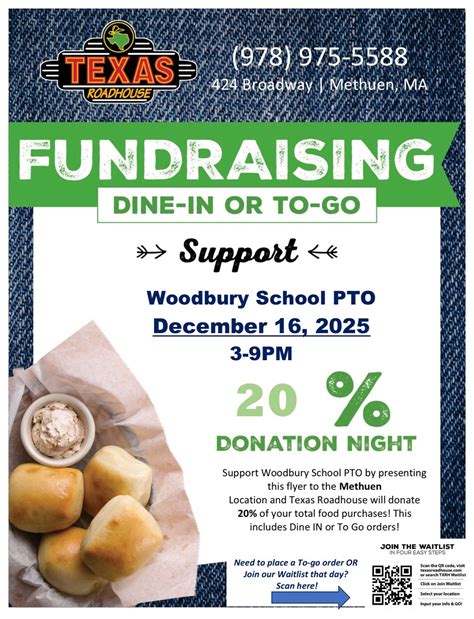 Texas Roadhouse Dine Out Night, Texas Roadhouse, Methuen, 16 December ...