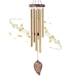SAKRIMAL Large Aluminium Wind Chimes,27 Inch 6 Rustproof Aluminum Tubes ...