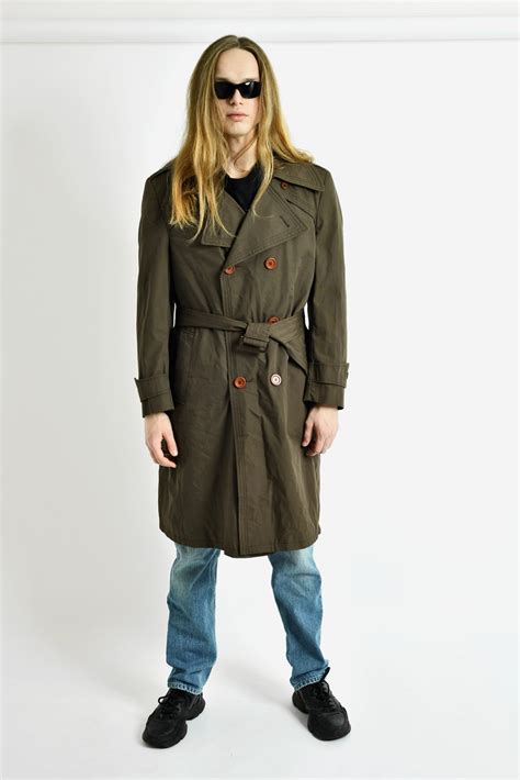 Vintage retro trench coat | HOT MILK 80s vintage clothing