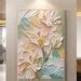 Buy 3dtextured Acrylic Painting on Canvas,abstract Painting,pink Flower ...