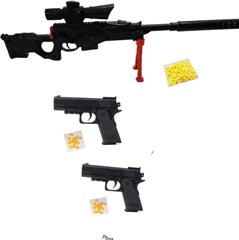 TILLU TIM TIM TOYS Mb Set Of 3 Hand Gun +++ Pro (Pack Of 3) Safe&Long ...