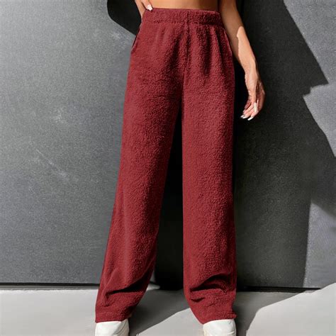 Aloohaidyvio No Boundaries Women Plush Pajama Pants Waist Wide Leg ...