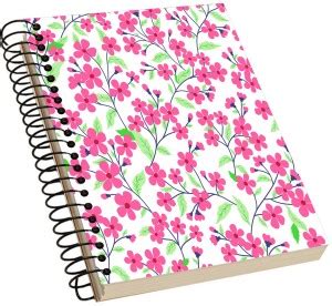 Sri Sai Shopping Floral Acrylic Notebook A5 Notebook Single Rule 100 ...
