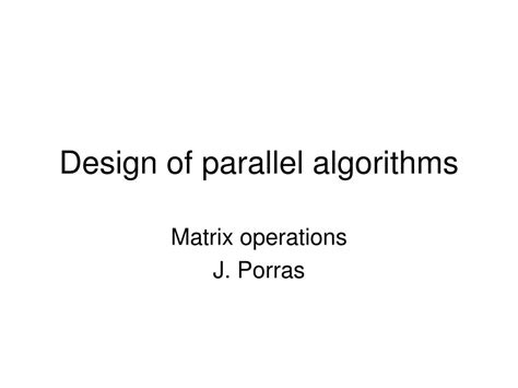 Image result for Parallel Algorithms Define