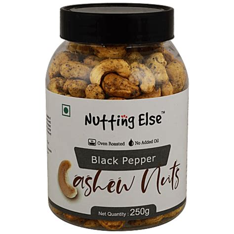 Buy NUTTING ELSE Black Pepper Cashew Nuts - Rich In Protein & Essential ...