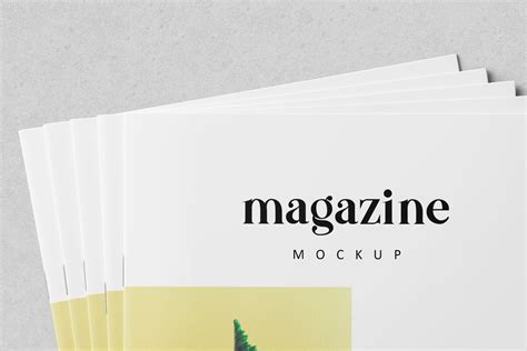 Stacked Minimal Magazine Cover Mockup PSD | ZippyPixels