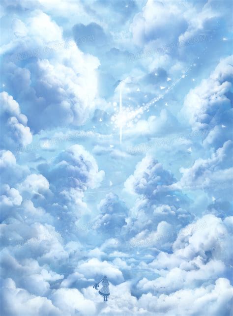 梦幻天空云朵壁纸图片免费下载_PNG素材_编号158ix3w69_图精灵