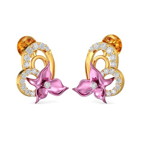Joyalukkas 22k (916) Yellow Gold Stud Earrings for Girls : Amazon.in ...