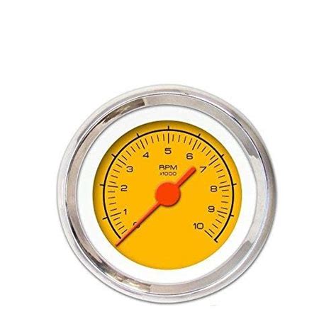 Aurora Instruments (GAR131ZEXIABAH) Competition Yellow Tachometer Gauge ...