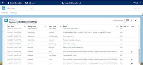 Debugging Einstein Bot - Salesforce Learning