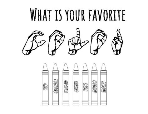 Image result for American Sign Language Coloring Pages
