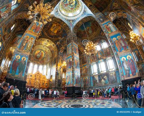 Interior of Church of the Savior on Spilled Blood, St Petersburg ...