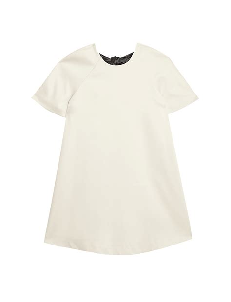 Buy Bow Detail Round Neck Mini Shift Dress at Marks & Spencer
