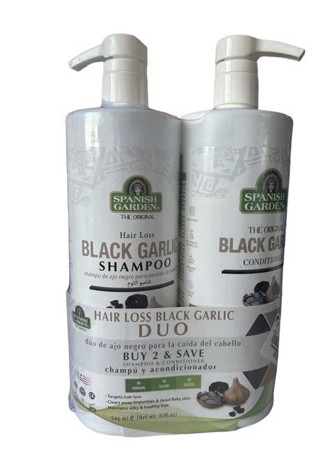 Spanish Garden The Original Black Garlic Shampoo &Conditioner For Hair ...