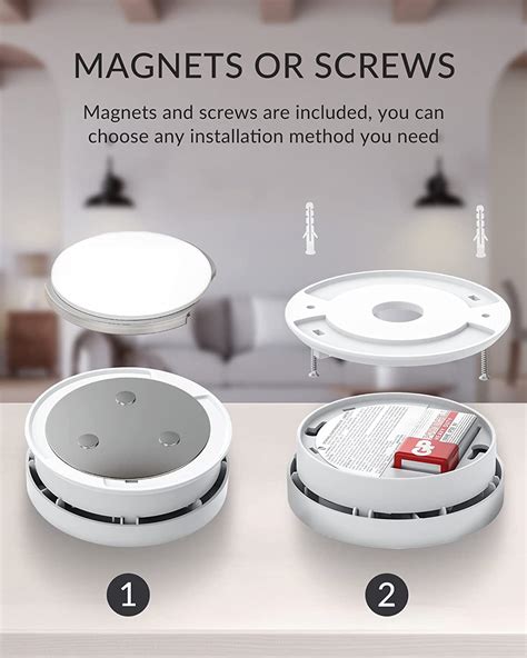 Buy 9V 1 Year Battery Smoke Detector 6 Packs & Smoke Detector Carbon ...