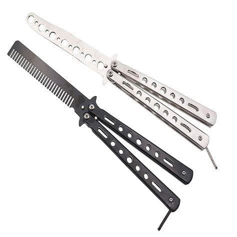Buy DOUBLE 2 C Butterfly , Practice Balisong Trainer, Metal Steel ...