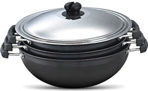 Prestige HA 3pc Kadai Induction Bottom Non-Stick Coated Cookware Set ...