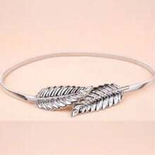 1pc Double Leaf Elastic Waist Belt For Summer Dress, Suitable For Party ...