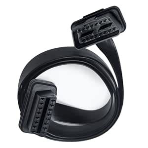 DCHAV OBD2 Extension Cable OBDII Diagnostic Extender Adapter Cord Flat ...