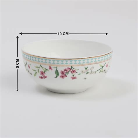 Buy Hoovu Bone China Printed Katori - 240ml from Home Centre at just ...