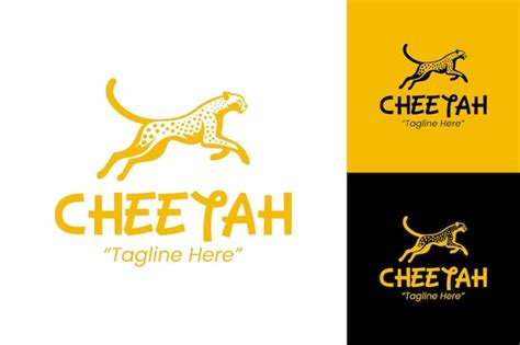 Customizable cheetah logo designs in yellow and black for business ...