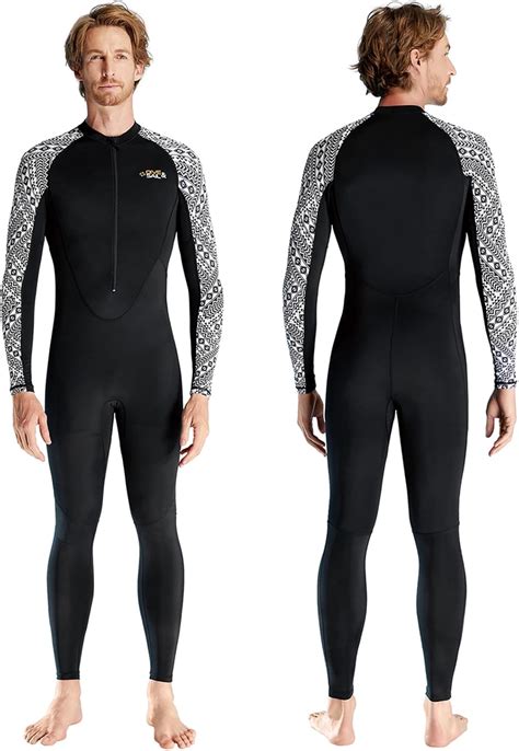Amazon.com : Skyone Dive Skins Swimsuit Full Body Rash Guard for Men ...