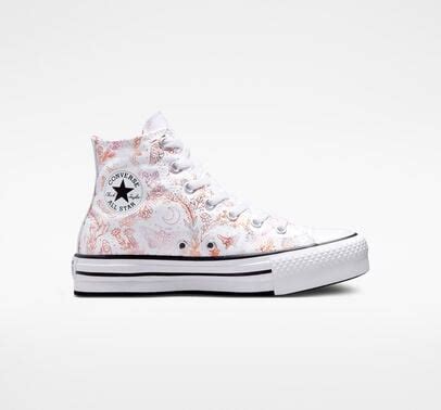Chuck Taylor All Star EVA Lift Platform Butterfly Shine Big Kids High ...