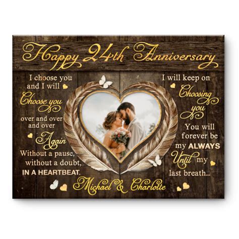 24 Year Anniversary Gift, 24th Anniversary Gift For Wife, 24th Wedding ...