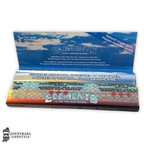 Buy Elements Single Wide Rolling papers – Jonnybaba Lifestyle