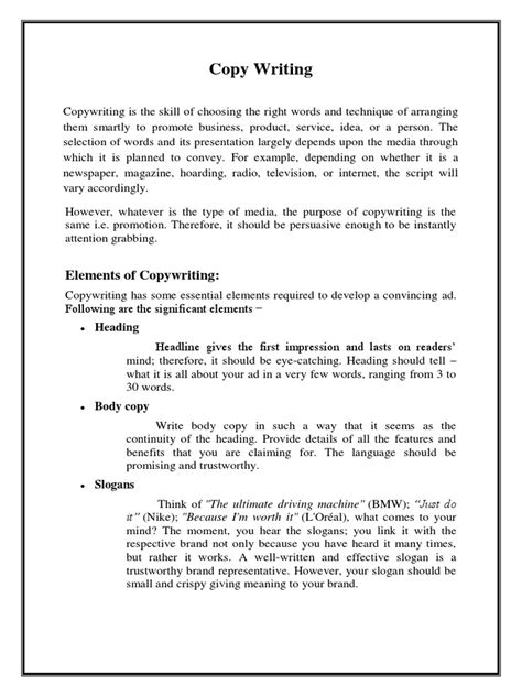 Image result for Writing Copy Format