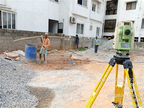 Footing Marking Surveyors in Whitefield, Bangalore | SCON Design