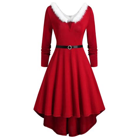 Lilgiuy Sales Online Christmas Party Dresses for Women Santa Claus ...