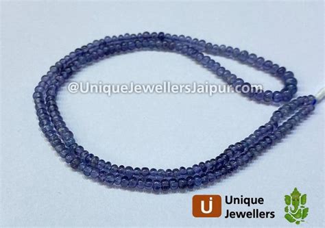 Smooth Blue Spinel Roundelle Beads