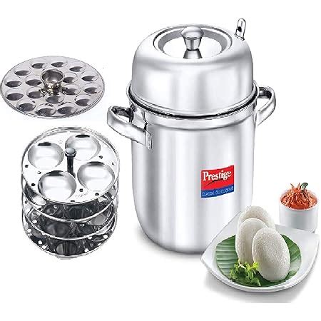 Buy Prestige Classic Stainless Steel Idly Cooker 6 Plates, Silver ...