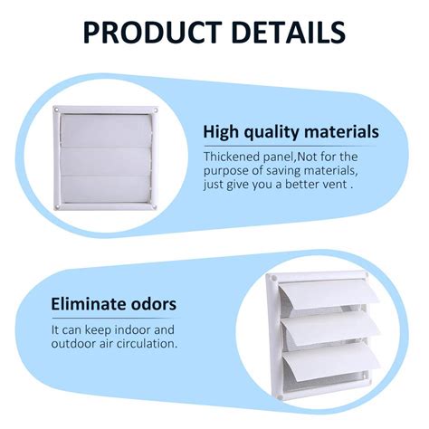 Plastic Dryer Vent Cover Air Vent Grille Cover 3 Flaps Wall Duct ...