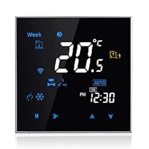 F FABOBJECTS® Two Pipe WiFi Voice Intelligent Room Thermostat Digital ...